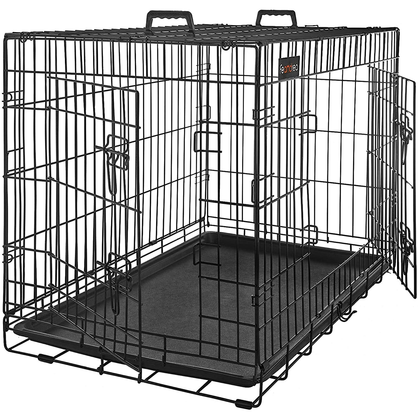 Cage pour chien de Nancy - Banc - Chiens - 2 Portes - Chenil - 107 x 70 x 77,5 cm