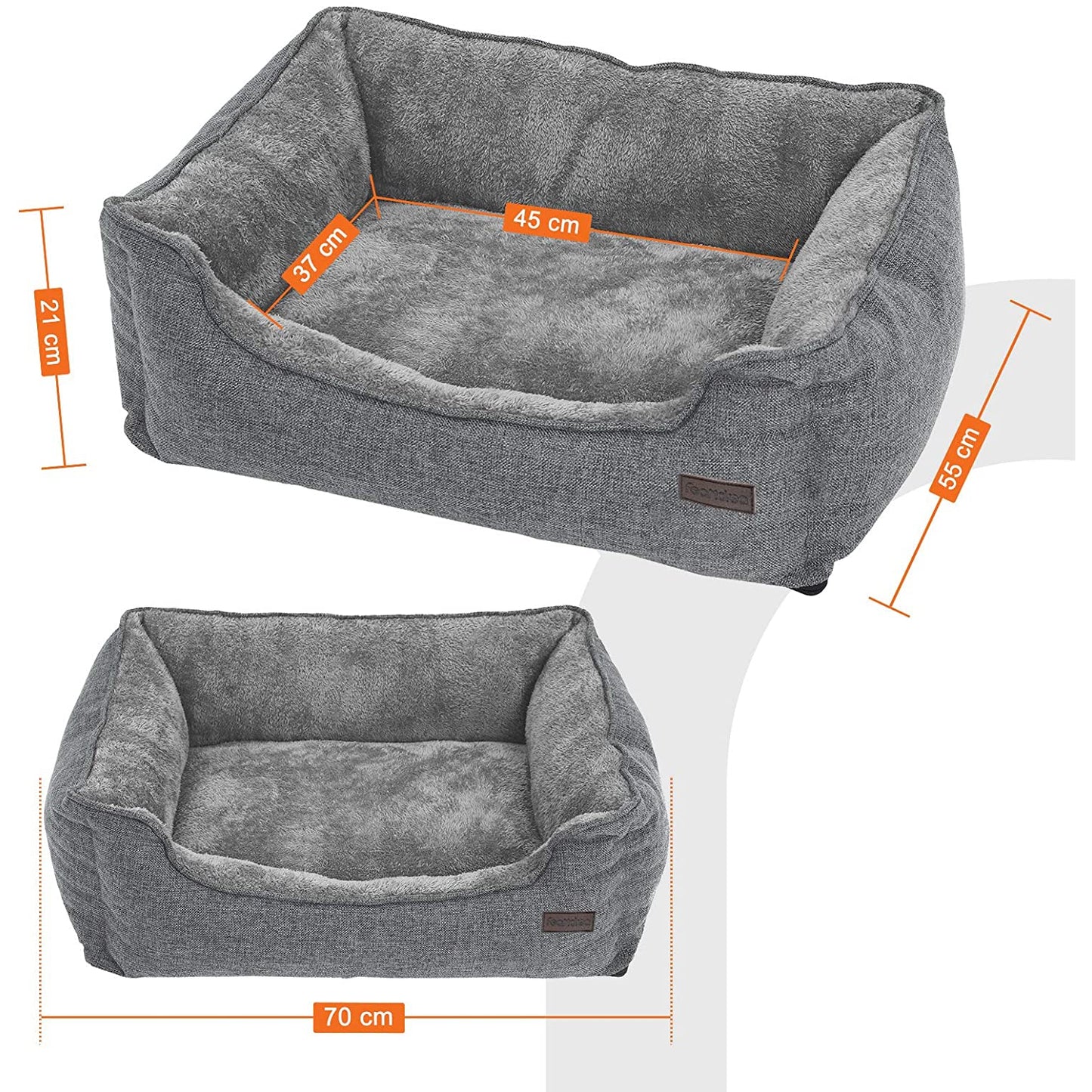 Nancy's Deluxe Dog Bed Washable - Dog Bed - Removable Cover - Dog Beds - 70 x 55 x 21 cm