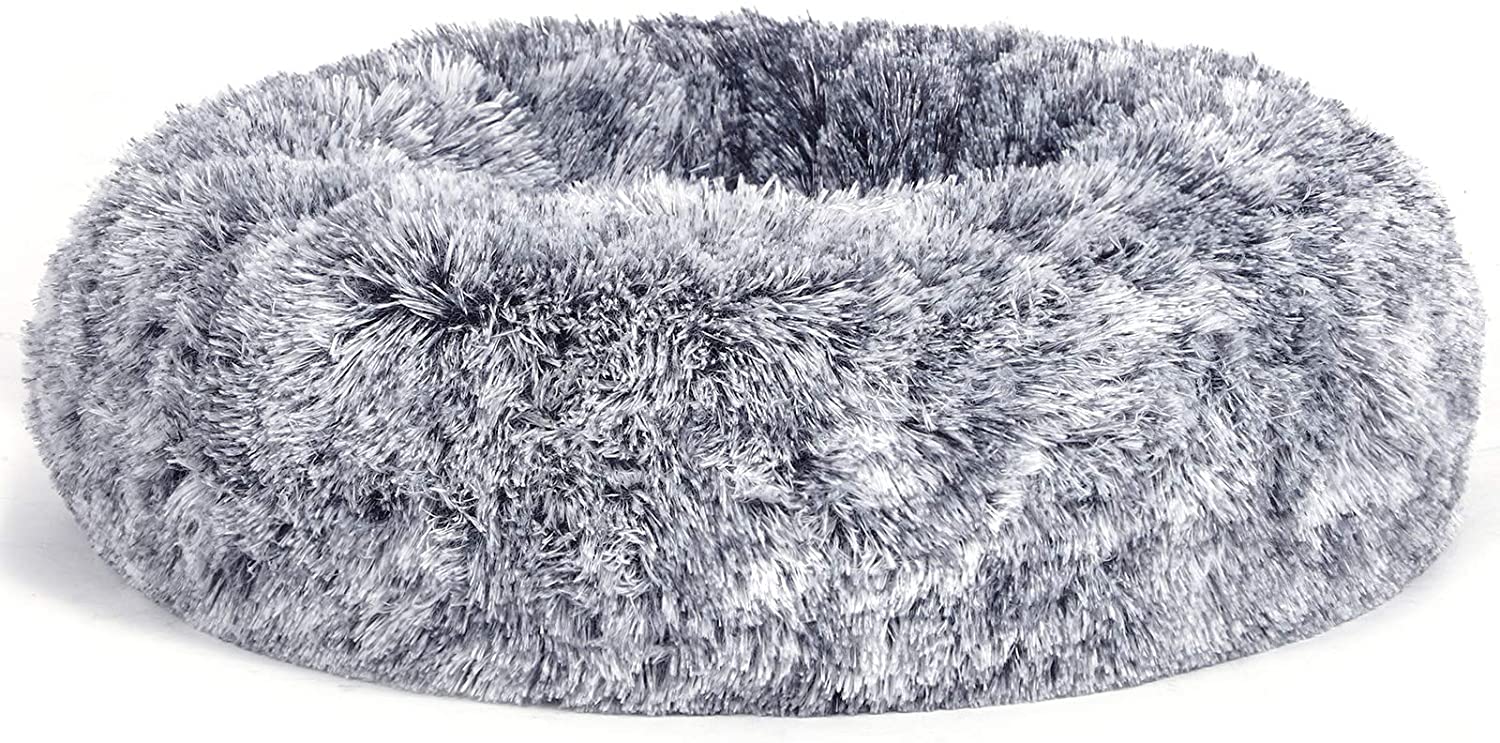 Nancy's Gibbon Pet Bed - Lit pour chien - Lit pour chien - Peluche douce - Gris - Mousse à mémoire de forme - 70 x 20 cm