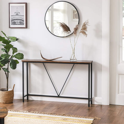 Nancy's Consoletafel Omaha - Vintage tafel - Industrieel - Bruin/Zwart - 120 x 23 x 74 cm