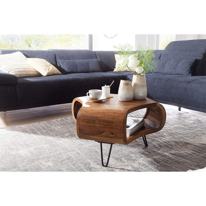 Nancy's Salontafel Hout -  Moderne Houten Salontafels - Sheesham Hout - Bruin - 55 x 38 x 55 cm