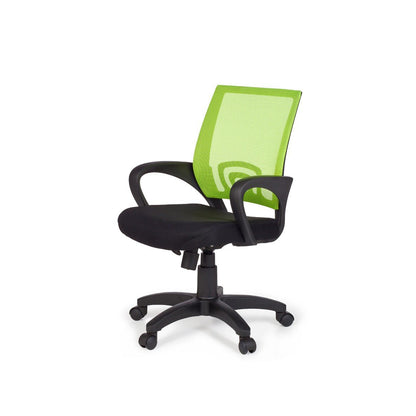 Chaise de bureau Nancy's Naples - Chaise pivotante - Ajustable - Chaise haute - Noir + Vert/Gris