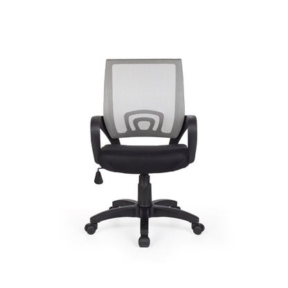 Chaise de bureau Nancy's Naples - Chaise pivotante - Ajustable - Chaise haute - Noir + Vert/Gris