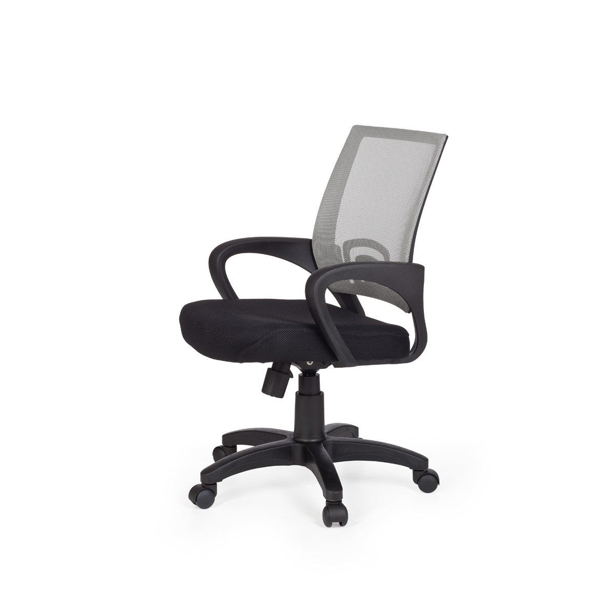 Chaise de bureau Nancy's Naples - Chaise pivotante - Ajustable - Chaise haute - Noir + Vert/Gris