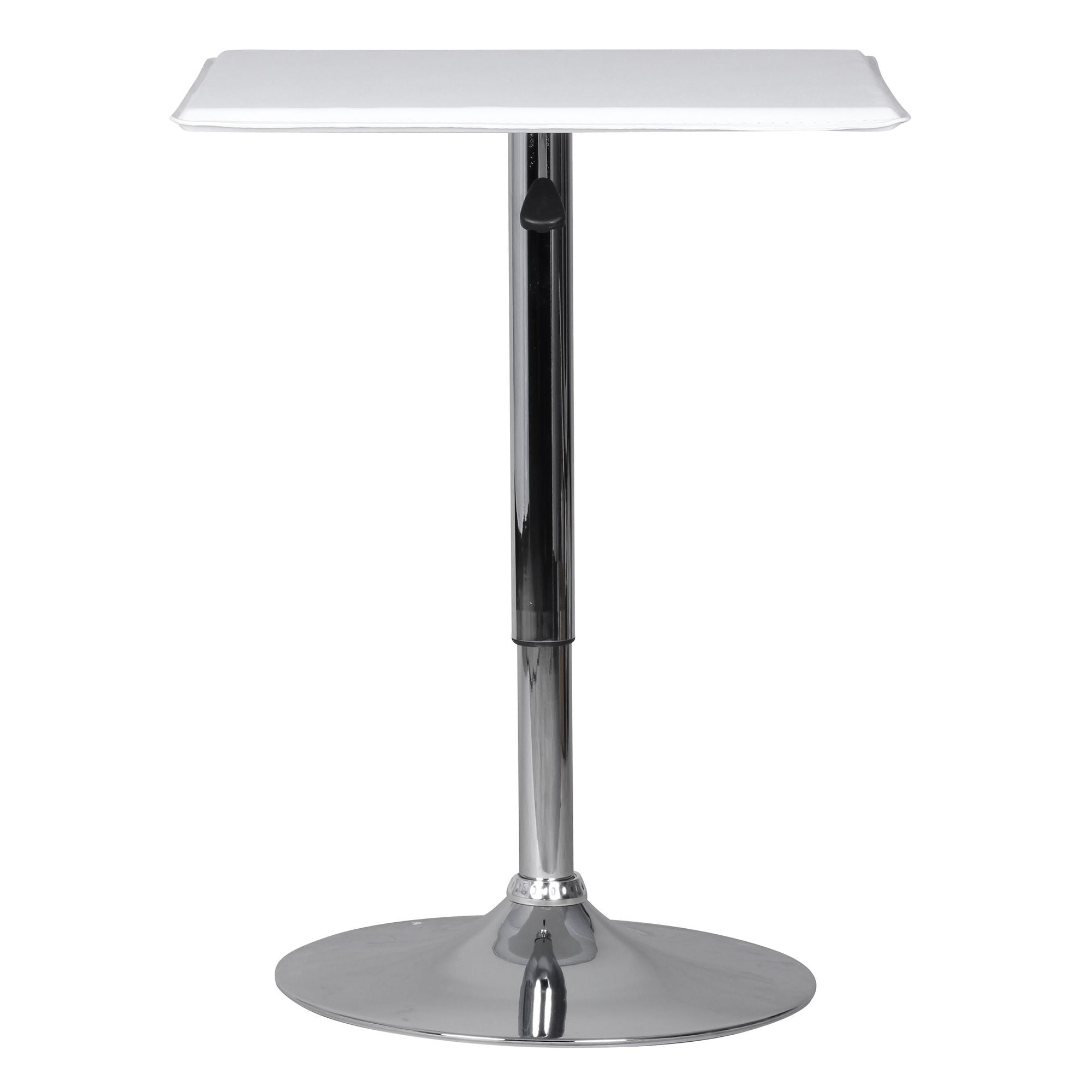 Nancy's Raymond Standing table - Bistro table - 60 x 60 cm - Leather look - White - Chrome - Silver - Square