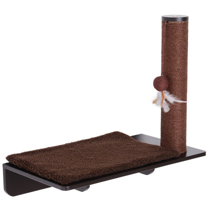 Nancy's San Marino Krabpaal - Kattenplank - MDF - Pluche - Kattenbord - Bruin