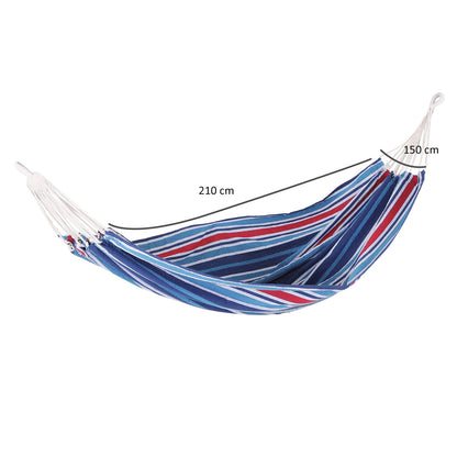 Nancy's Canton Hammock - Multiple Persons - 210 x 15 cm - Up to 210kg - Blue - Red - Cotton - Polyester 