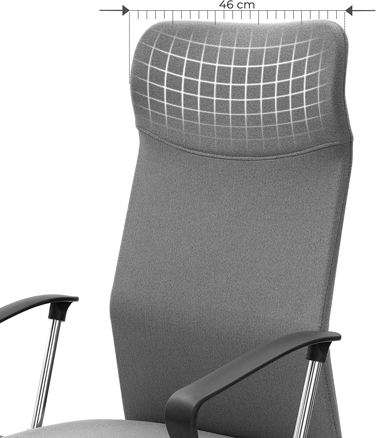 Nancy's Hays Bureaustoel - Draaistoel - Ergonomisch - Gestoffeerd - Hoogte Verstelbaar - Grijs