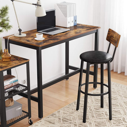 Tabourets de bar Gordon de Nancy 2 pièces - Chaises de bar avec repose-pieds - Tabouret de bar industriel - Industriel - Stable - 37 x 46,5 x 99 cm (L x L x H) 
