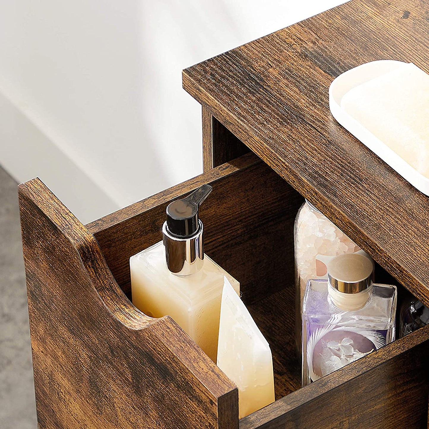 Nancy's Cupertino Dressoir - Opbergkast - Industrieel - Bruin - Spaanplaat - 60 x 30 x 80 cm