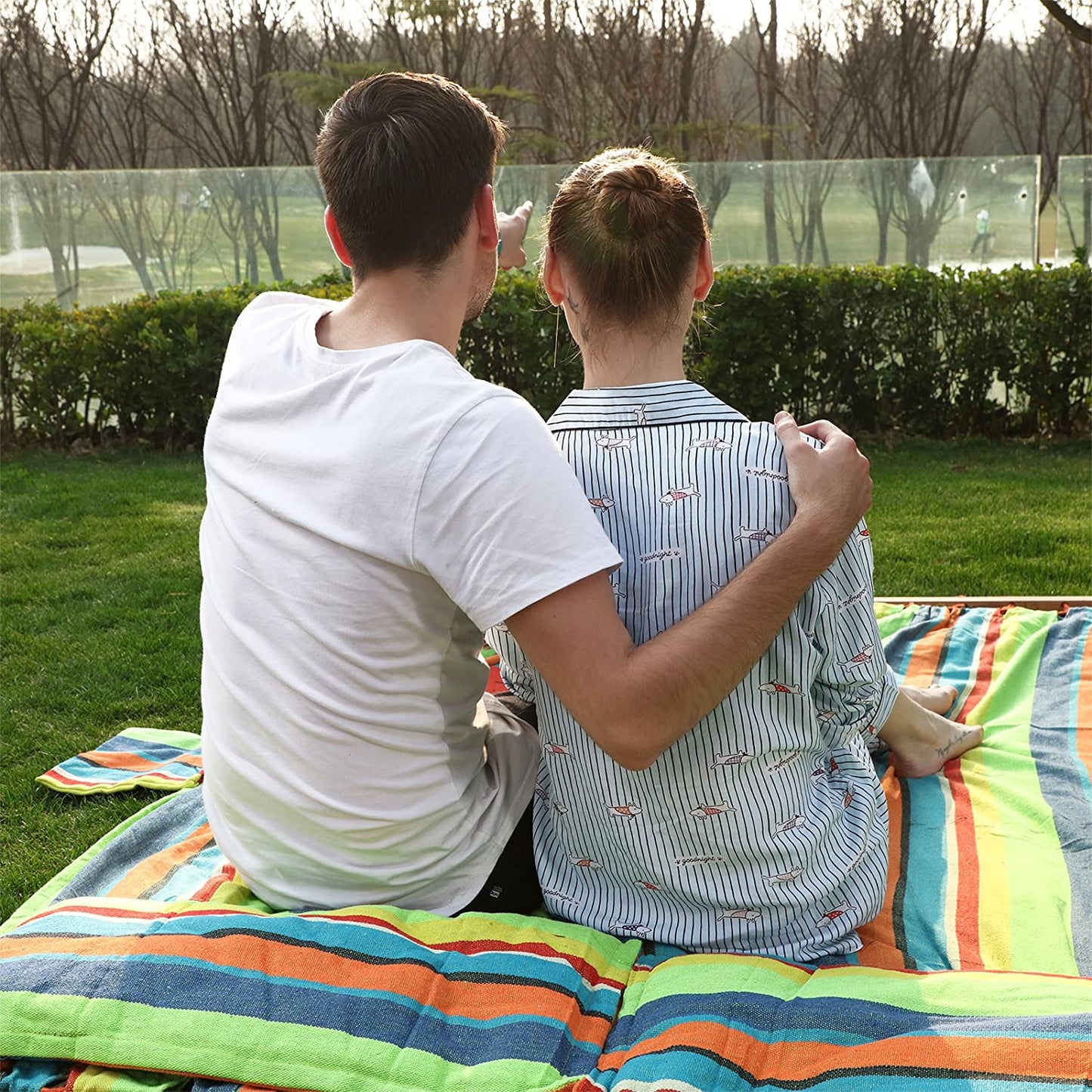 Nancy's Forty River Hangmat Voor 2 Personen - Katoen - Meerkleurig - 210 x 150 cm