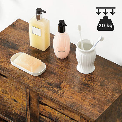 Nancy's Cupertino Dressoir - Opbergkast - Industrieel - Bruin - Spaanplaat - 60 x 30 x 80 cm