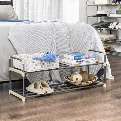 Nancy's Shuwie Schoenenrek – Schoenenkast - Voor 10 Paar Schoenen - Zwart - Staal - ± 90 x 30 x 35 cm