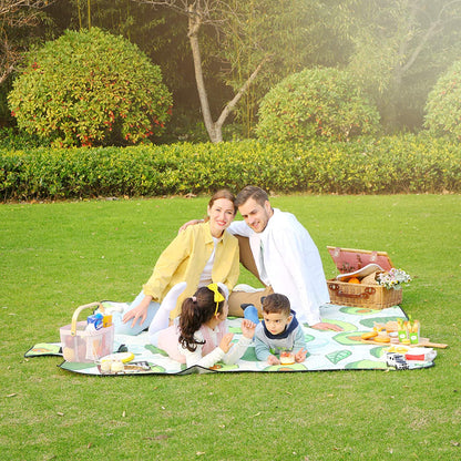 Nancy's Chamcook Picknickkleed - Stranddeken - Campingdeken - Waterdichte Onderkant - Opvouwbaar - Avocado - 200 x 200 cm