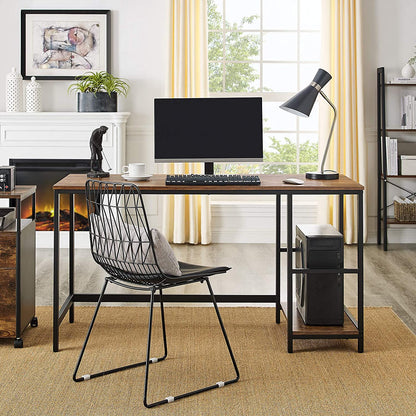 Nancy's Orchards Bureau - Computertafel - Opbergruimte - Bruin / Zwart - 140 x 60 x 75 cm