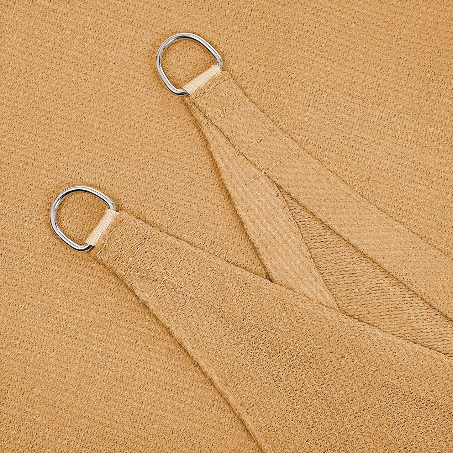 Nancy's Pooler Zonnezeil - Zonwering - Scheurvast - Weerbestendig - UV-Bescherming - Luchtdoorlatend - Overkapping - Kunststof - Zand-Geel - 3 x 3 m