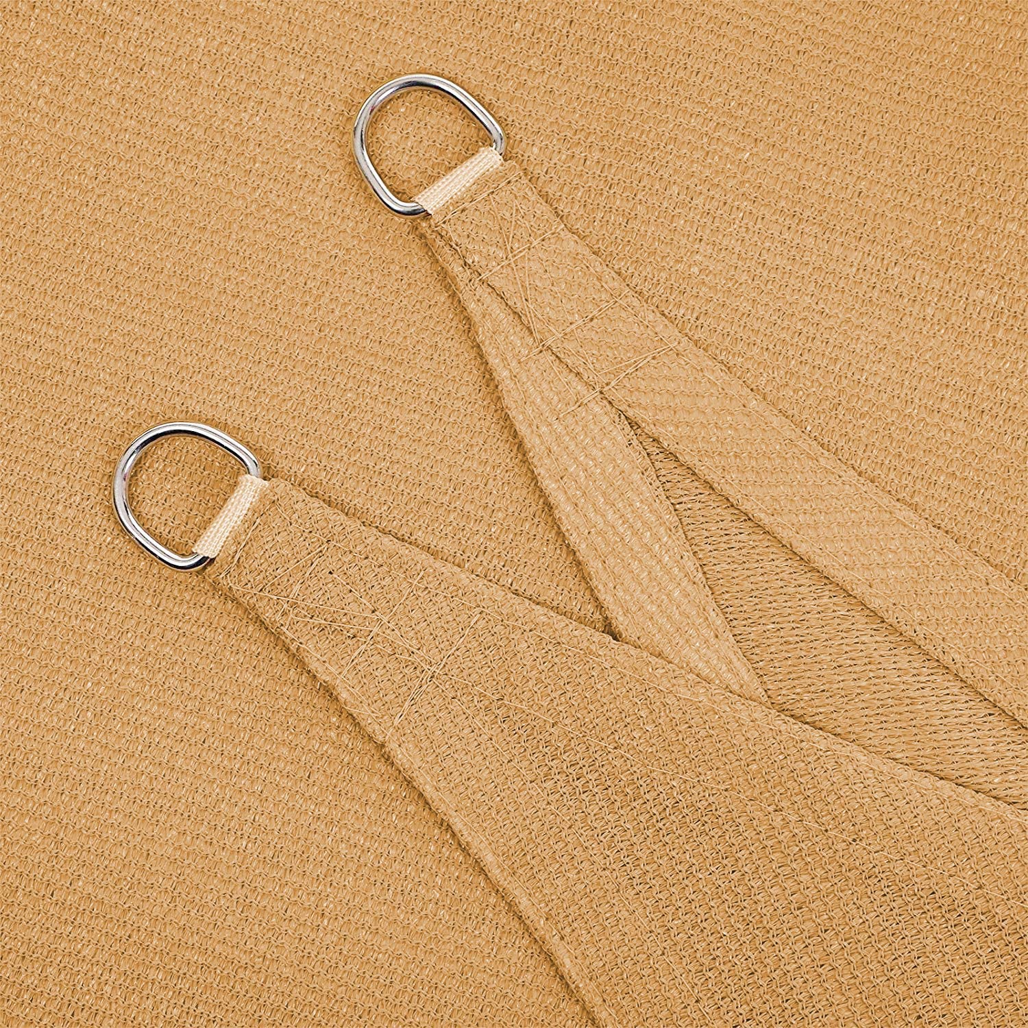 Nancy's Pooler Zonnezeil - Zonwering - Scheurvast - Weerbestendig - UV-Bescherming - Luchtdoorlatend - Overkapping - Kunststof - Zand-Geel - 3 x 3 m