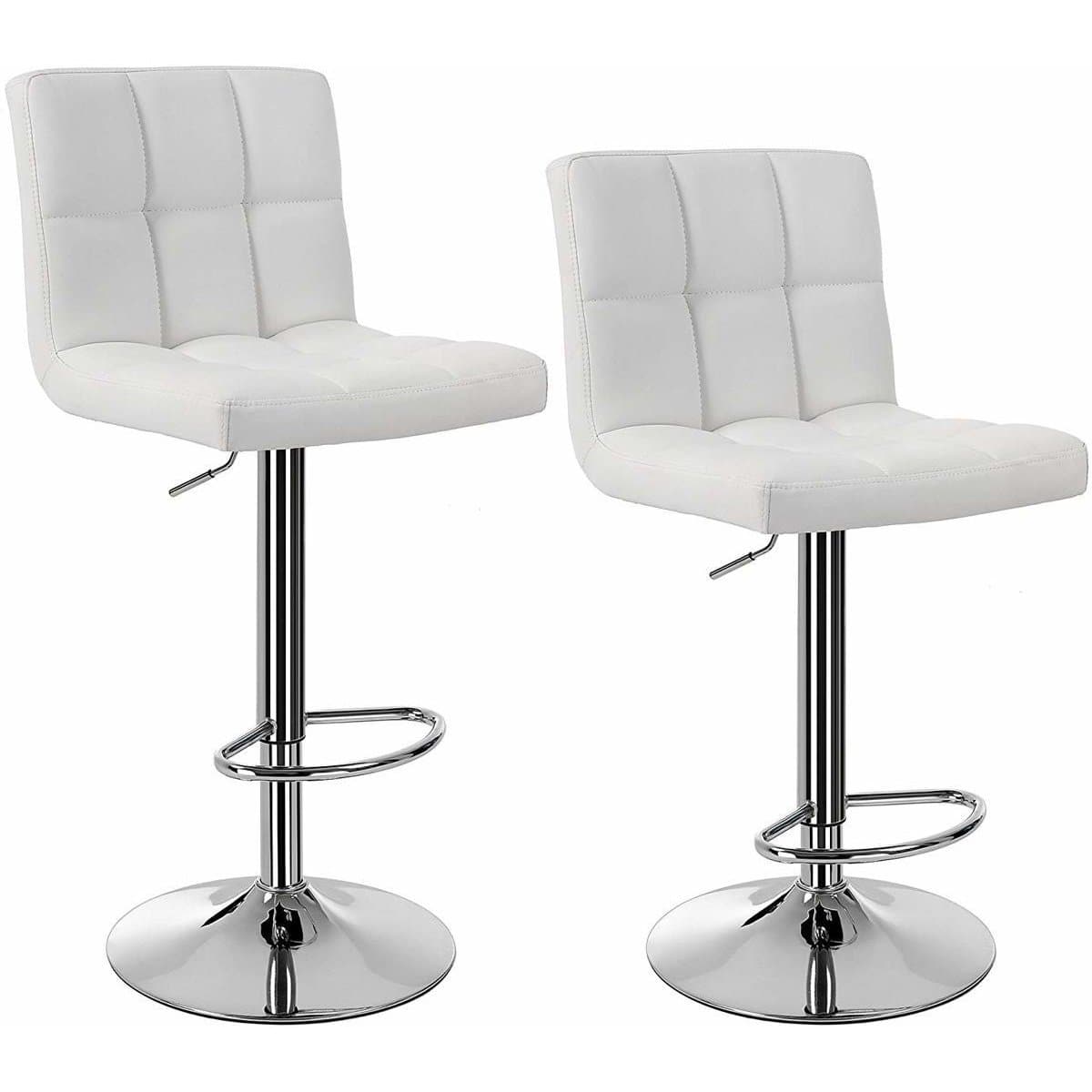 Nancy's Barkruk Set Van 2 - Barstoel - Kruk - Barkrukken - Wit