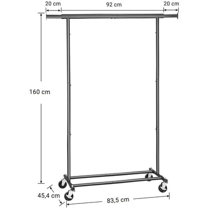 Porte-vêtements sur roulettes de Nancy - Porte-penderie - Porte-vêtements - Garde-robe