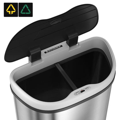 Poubelle Nancy 2 X 35L - Poubelle de tri sélectif - Détecteur de mouvement - Poubelles