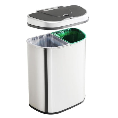 Poubelle Nancy 2 X 35L - Poubelle de tri sélectif - Détecteur de mouvement - Poubelles