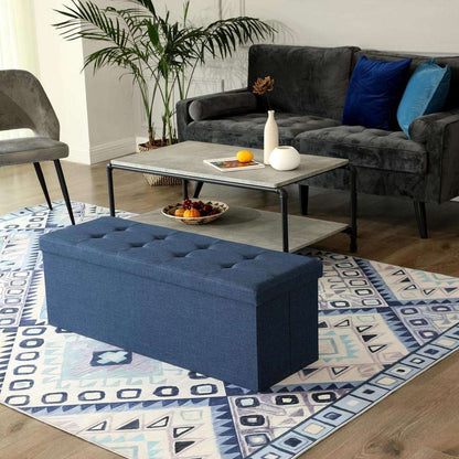 Nancy's Hocker Blue Large - Sofa With Storage Space - Sofa - Footstools - 120L