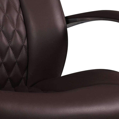 Nancy's Baychester Leather Office Chair Brown - Chaise de bureau pivotante en cuir - Chaise de bureau en cuir - Cuir de chaise de direction