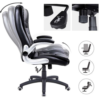 Nancy's Unionport Luxe Bureaustoel - Zwarte Ergonomische Bureaustoelen - Bureaustoelen Voor Volwassenen