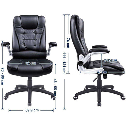 Nancy's Unionport Luxe Bureaustoel - Zwarte Ergonomische Bureaustoelen - Bureaustoelen Voor Volwassenen