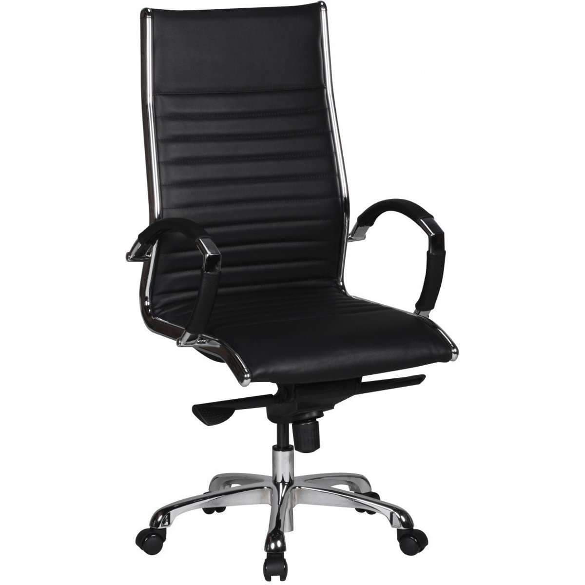 Nancy's Eastchester Leather Office Chair - Executive Chair - Ergonomic Swivel Chair - Office Chairs - Black/White/Caramel