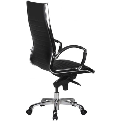 Chaise de bureau en cuir Nancy's Eastchester - Fauteuil de direction - Chaise pivotante ergonomique - Chaises de bureau - Noir/Blanc/Caramel