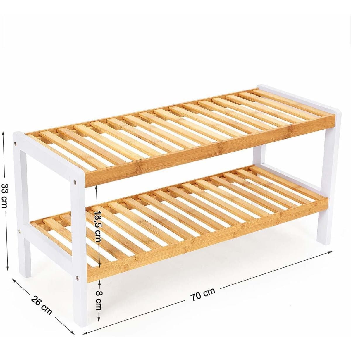 Nancy's Laranjeiro Schoenenrek - Schoenenkast - Opbergrek - Bamboe - ± 70 x 25 x 30 cm