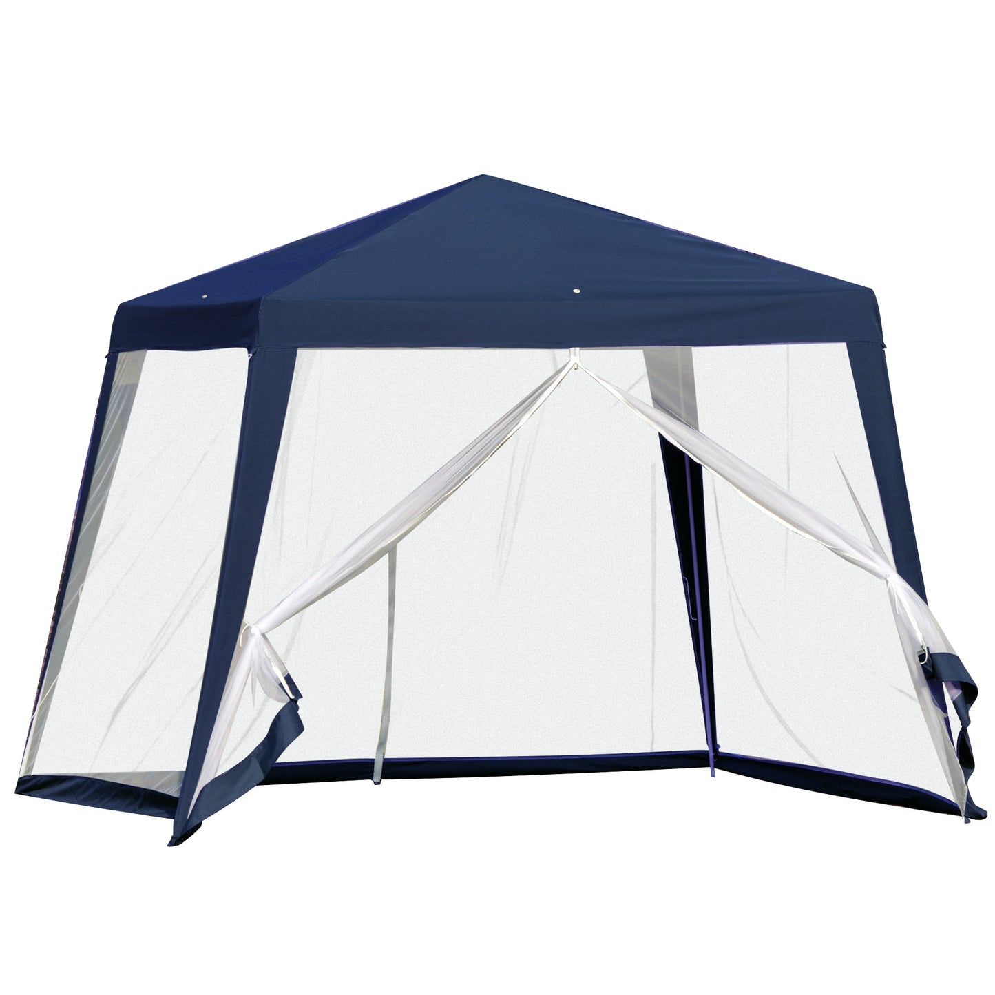 Nancy's Cedar Rapids Garden Pavilion - Party Tent - With Mosquito Net - Polyester - Blue - 300 x 300 cm