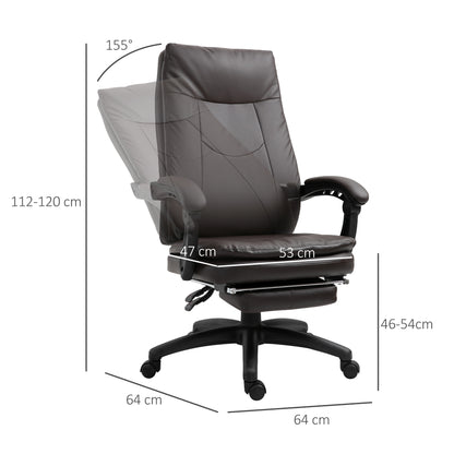 Nancy's Anaconda Bureaustoel - Gamingstoel - Directiestoel - Gestoffeerd - Bruin - Ergonomisch - Verstelbaar