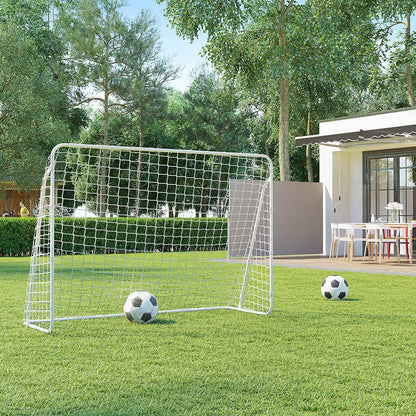 Nancy's Flyline Lake voetbaldoel - IJzer - Makkelijk op en afbouwen - Wit - 215 x 76 x 150 cm