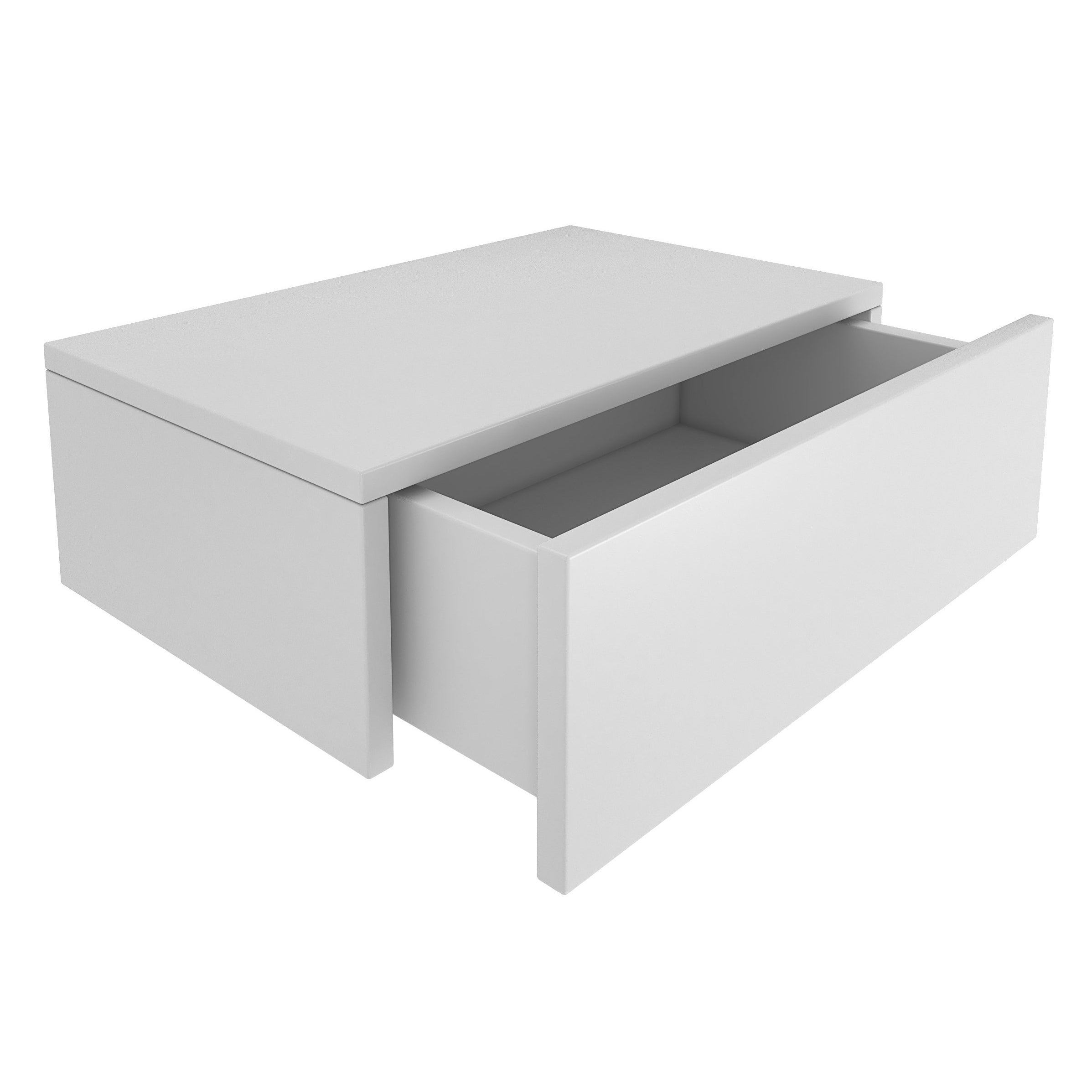 Table de chevet à tiroir flottant Frisco de Nancy avec espace de rangement - Blanc/Noir/Beige/Noyer