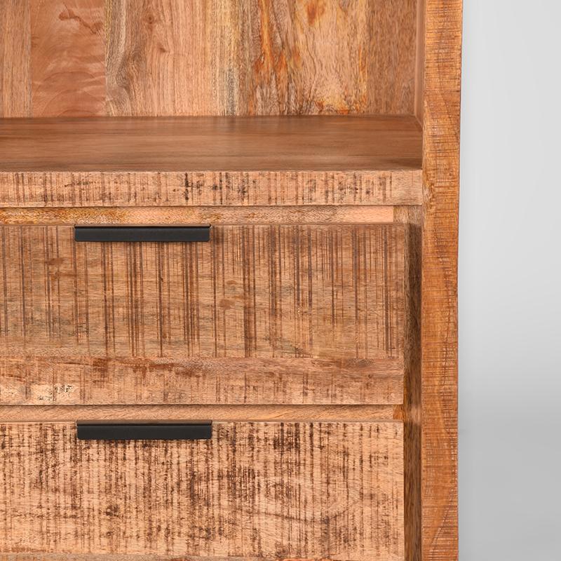 Nancy's Bookcase Glasgow - Cabinet - Storage cabinet - Cabinets - Bookcases - Mango wood - Rough - 70 x 45 x 185 cm