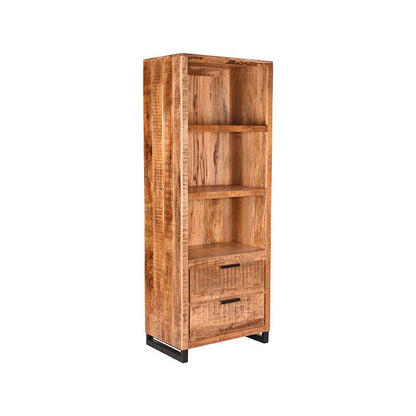 Nancy's Bookcase Glasgow - Armoire - Armoire de rangement - Armoires - Bibliothèques - Bois de manguier - Brut - 70 x 45 x 185 cm