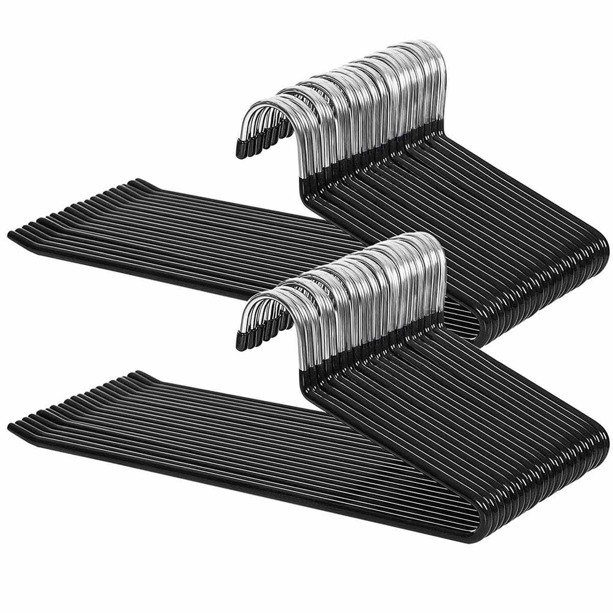 Nancy's Broekhanger 50 Stuks - Metalen Zwarte Kledinghanger - Nancy HomeStore