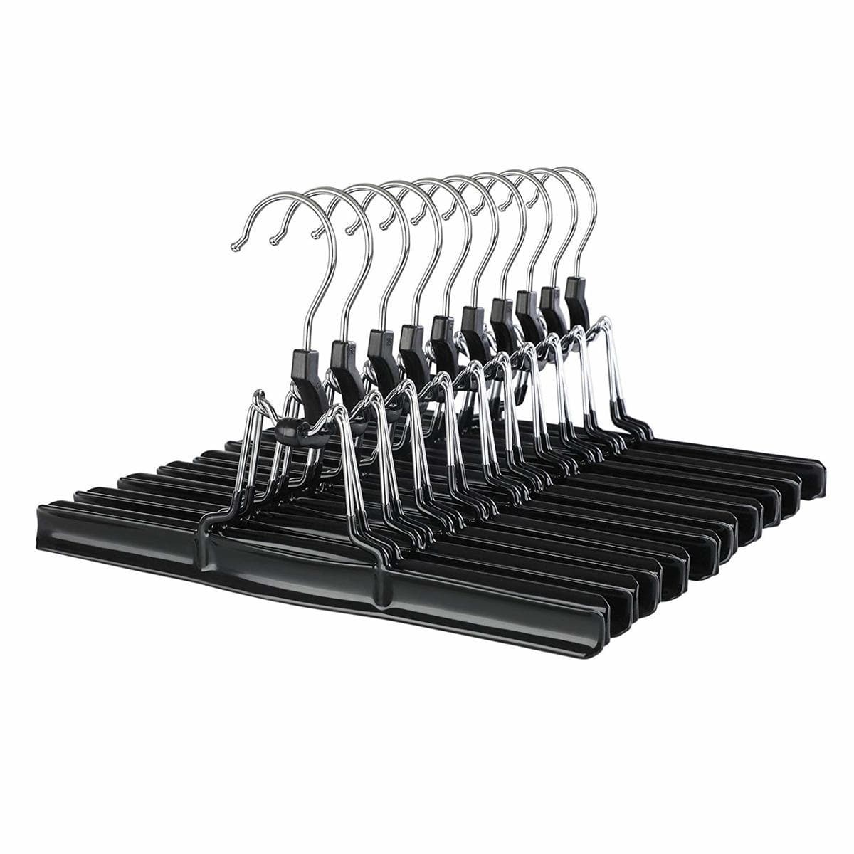 Nancy's Broekhanger set van 10 - Kledinghangers - Broek Hangers - Zwart