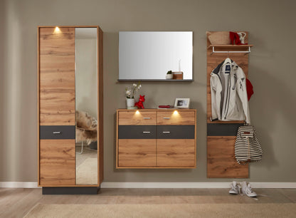Nancy's Chilcal Wardrobe - Cabinets - with Mirror - Brown - 69 x 191 x 35 cm