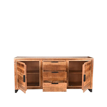 Nancy's Dressoir Glasgow - Kasten - Design - Dressoirs - Mangohout - Rough - 190 x 45 x 85 cm