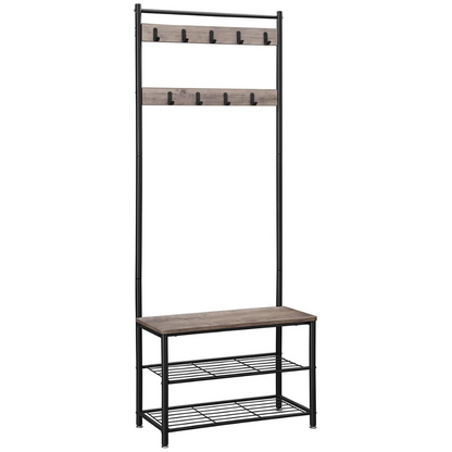 Nancy's Hinsdale Wardrobe Rack With Coat Rack - Shoe Rack - Coat Rack Standing - 70 x 175 x 32 cm (W x H x D)