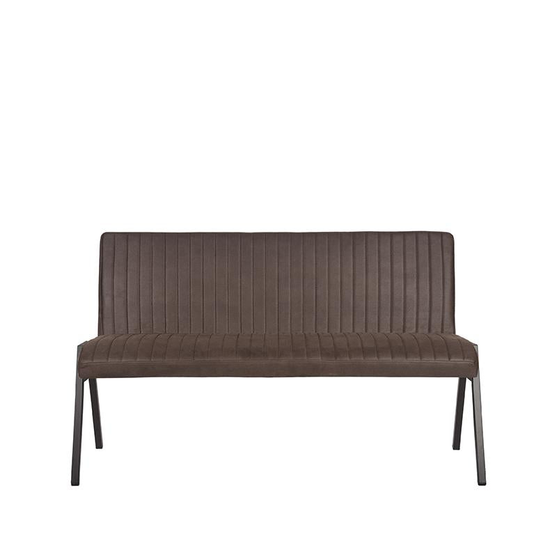 Nancy's Dining room bench Matz - Dining table bench - Kitchen bench - Industrial - Microfiber - Anthracite - 145 x 62 x 86 cm