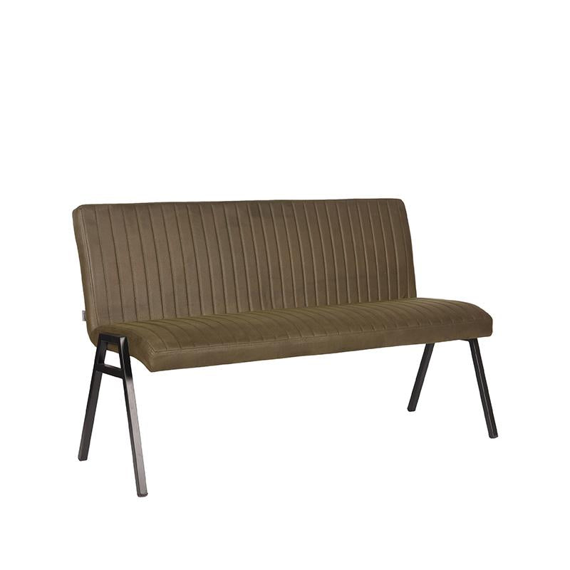 Nancy's Dining room bench Matz - Dining table bench - Kitchen bench - Industrial - Microfiber - Army green - 145 x 62 x 86 cm