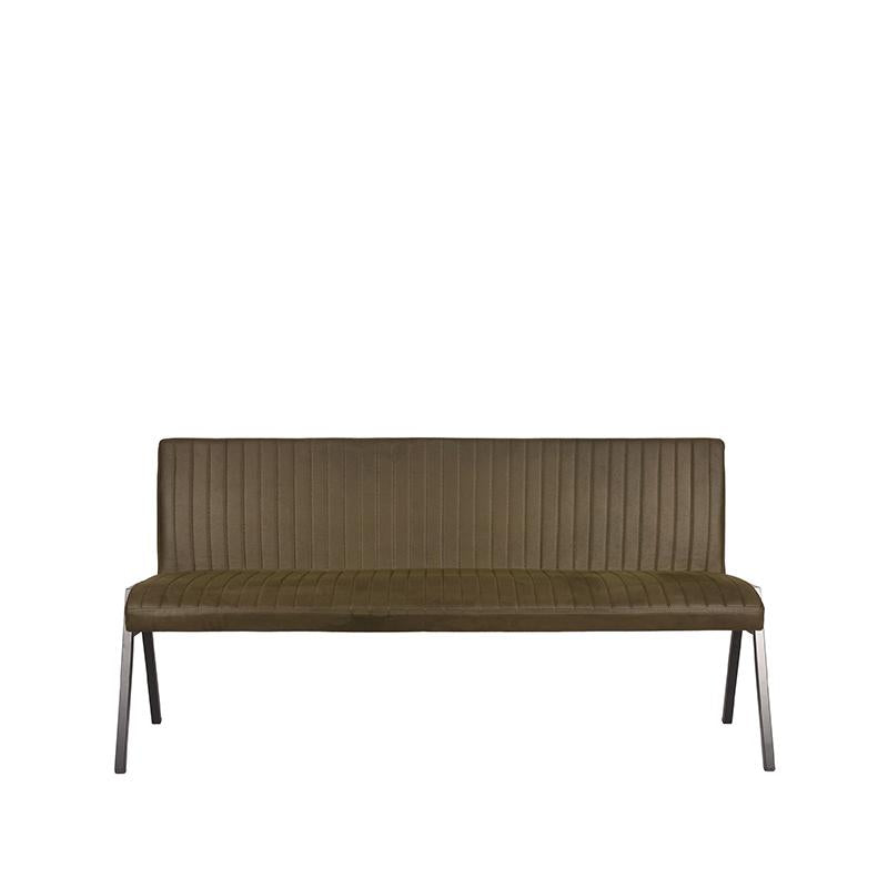 Nancy's Dining room bench Matz - Dining table bench - Kitchen bench - Industrial - Microfiber - Army green - 175 x 62 x 86 cm
