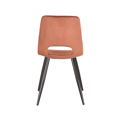 Nancy's Eetkamerstoel Josh - Stoel - Fluweel - Eetkamerstoelen - Rust - 45 x 84 x 56 cm