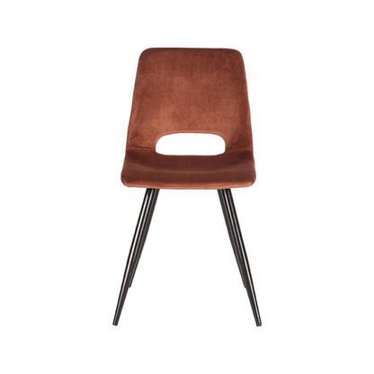 Nancy's Eetkamerstoel Josh - Stoel - Fluweel - Eetkamerstoelen - Rust - 45 x 84 x 56 cm