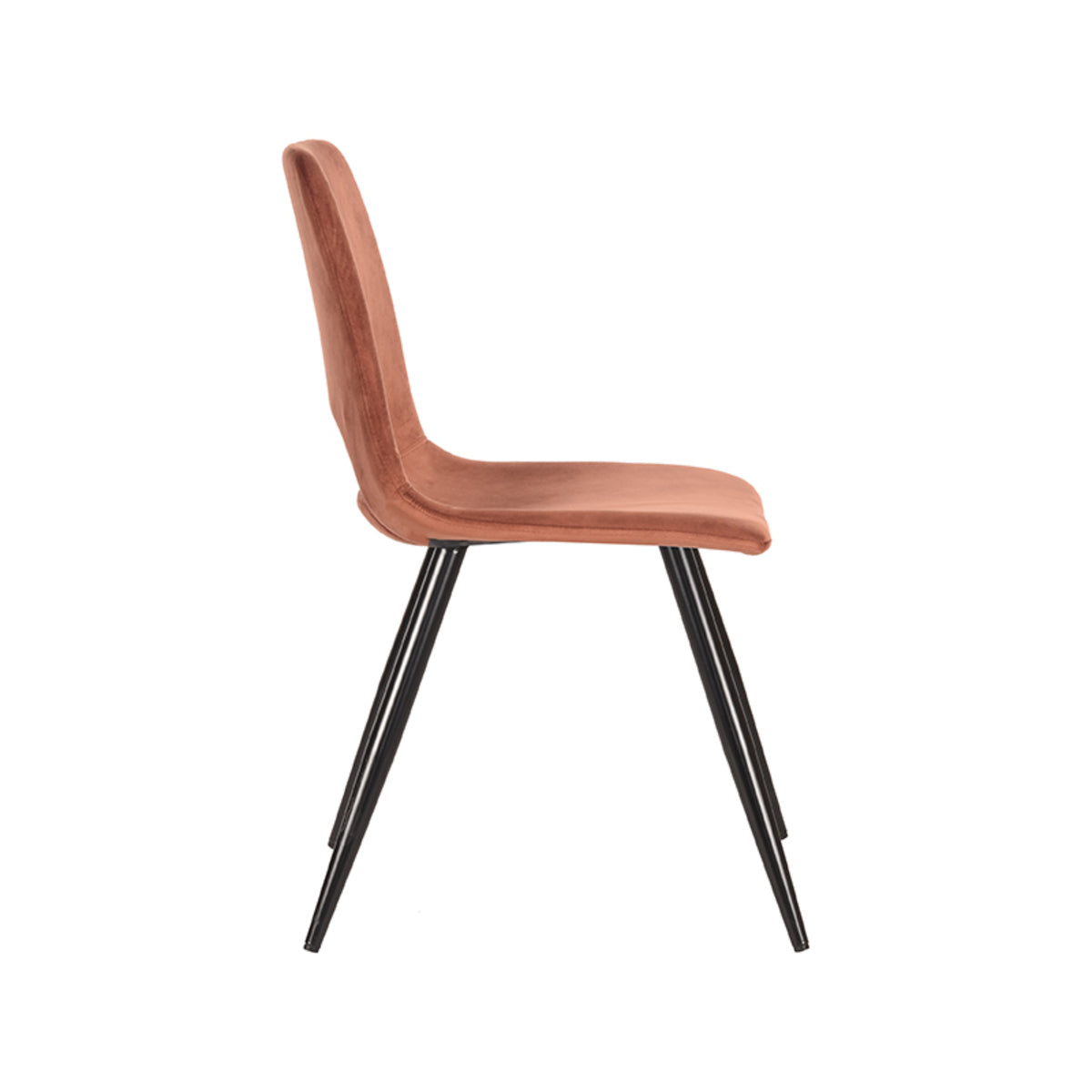 Nancy's Eetkamerstoel Josh - Stoel - Fluweel - Eetkamerstoelen - Rust - 45 x 84 x 56 cm