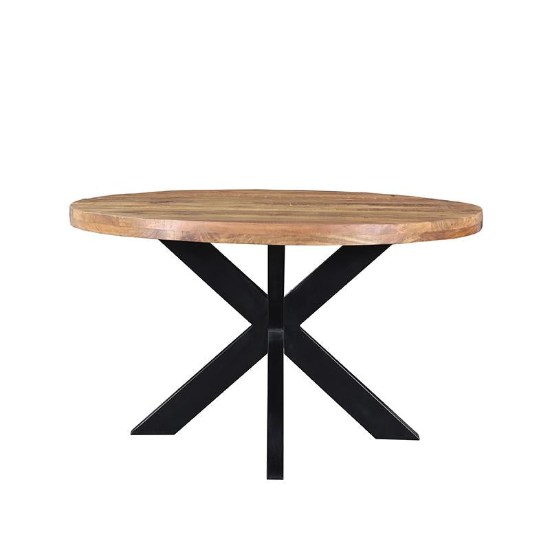 Nancy's Dining room table Ziggy - Dining table - Industrial - Dining room tables - Round - Mango wood - Rough - 130 x 130 x 76 cm